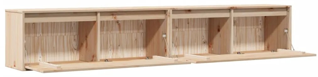 vidaXL Ντουλάπια Τοίχου 2 τεμ. 100 x 30 x 35 εκ. από Μασίφ Ξύλο Πεύκου