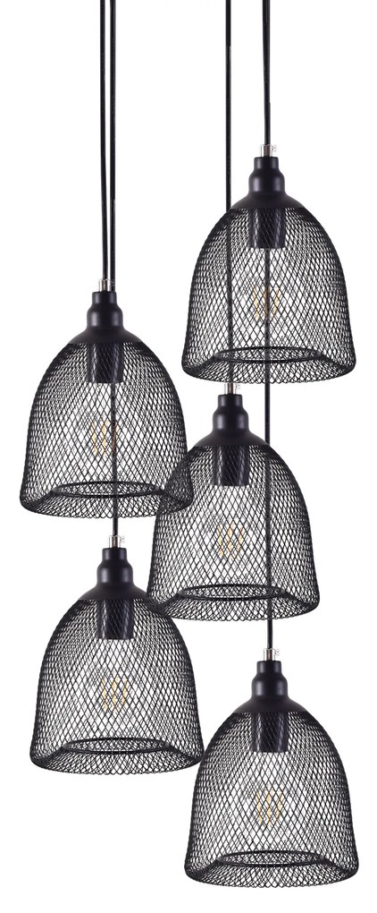 Φωτιστικό Οροφής  SE 151-20-5 ZOLA PENDANT LAMP BLACK MAT+ - 77-4352 - 51W - 100W - 77-4352