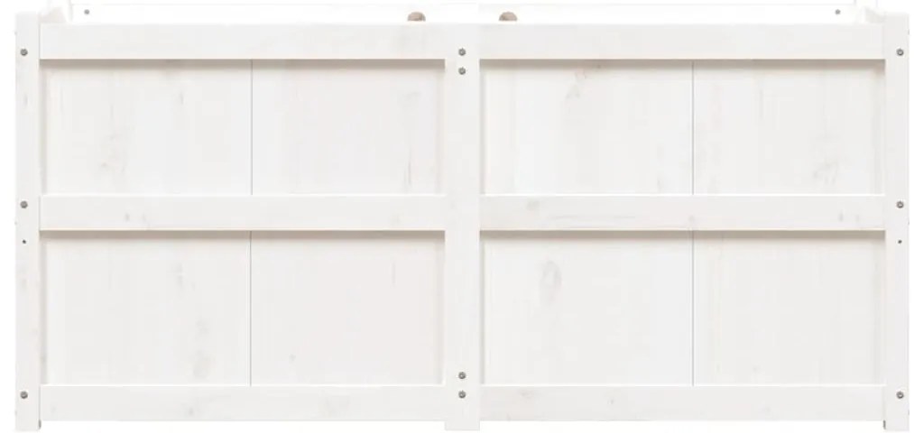 vidaXL Ζαρντινιέρα Λευκή 150 x 50 x 70 εκ. από Μασίφ Ξύλο Πεύκου