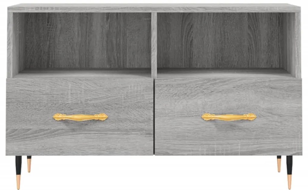 vidaXL Έπιπλο Τηλεόρασης Γκρι Sonoma 80x36x50 εκ. από Επεξεργ. Ξύλο