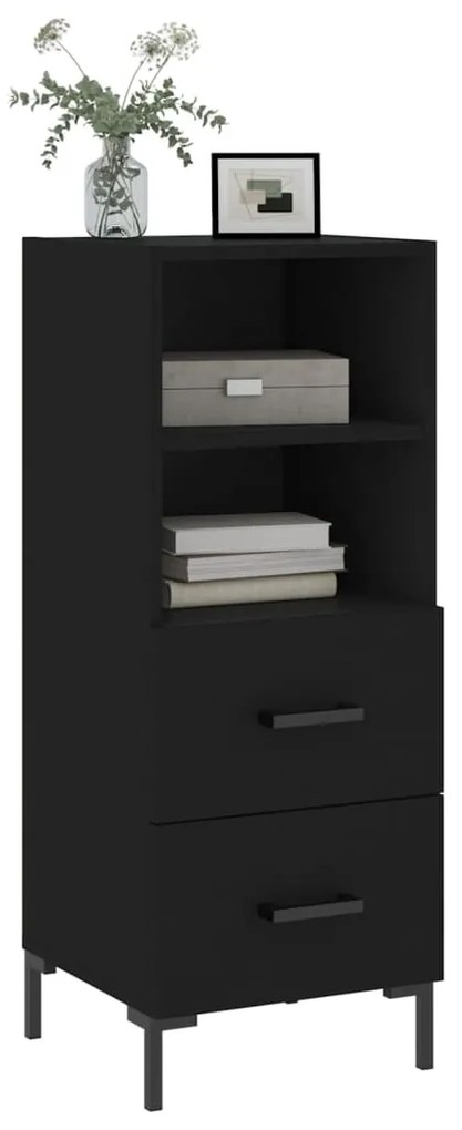 vidaXL Ντουλάπι Μαύρο 34,5 x 34 x 90 εκ. από Επεξεργασμένο Ξύλο