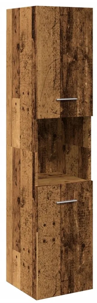vidaXL Ντουλάπι Μπάνιου Κρεμαστό Παλ. Ξύλο 30x30x130 εκ. από Επ. Ξύλο