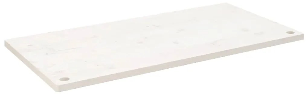 vidaXL Επιφάνεια Γραφείου Λευκή 110x55x2,5 εκ. από Μασίφ Ξύλο Πεύκου