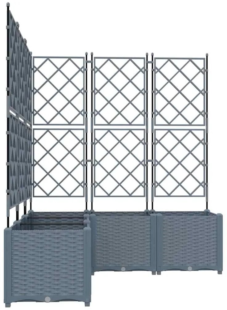 vidaXL Κηποτινάκι με Τρέλα 5 pcs Ανοιχτό γκρι 120 x 120 x 143 εκ. PP
