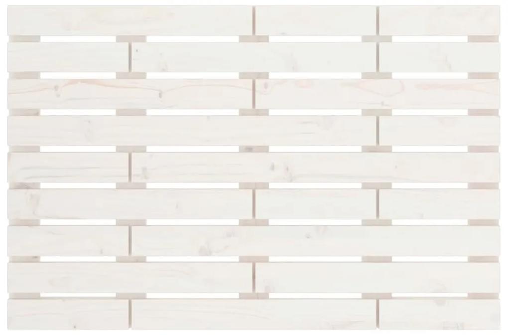 vidaXL Κεφαλάρι Τοίχου Λευκό 106 x 3 x 63 εκ. από Μασίφ Ξύλο Πεύκου
