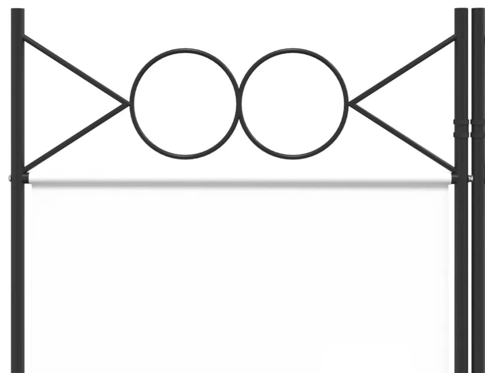 Διαχωριστικό Δωματίου με 3 Πάνελ Λευκό 120x220 εκ. Υφασμάτινο - Λευκό