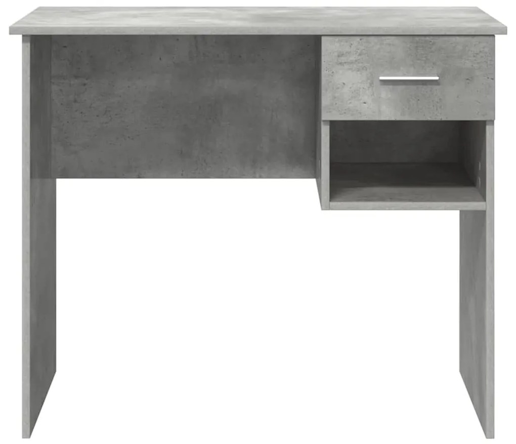 vidaXL Γραφείο Γκρι σκυροδέματος 90 x 49.5 x 75 εκ. Επεξεργασμένο ξύλο