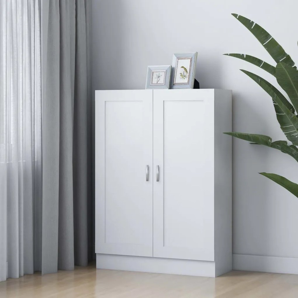 Βιβλιοθήκη Λευκή 82,5 x 30,5 x 115 εκ. Επεξ. Ξύλο - Λευκό