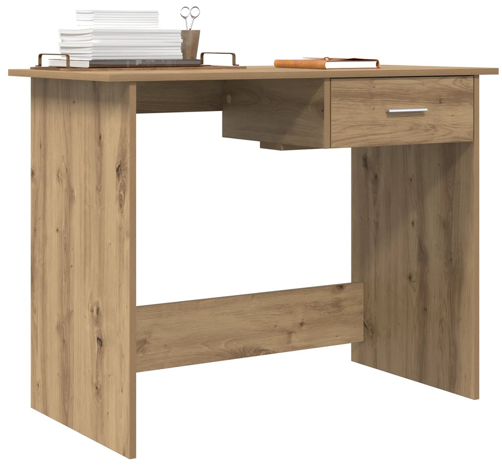 vidaXL Γραφείο artisan δρυς 100 x 50 x 76 εκ. Επεξεργασμένο ξύλο
