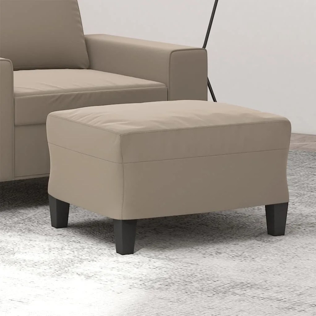 Υποπόδιο Taupe 60 x 50 x 41 εκ. από Ύφασμα Μικροϊνών