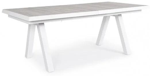 Τραπέζι Krion Επεκτεινόμενο Λευκό/Γκρι 265x103x78 εκ. - Γκρι
