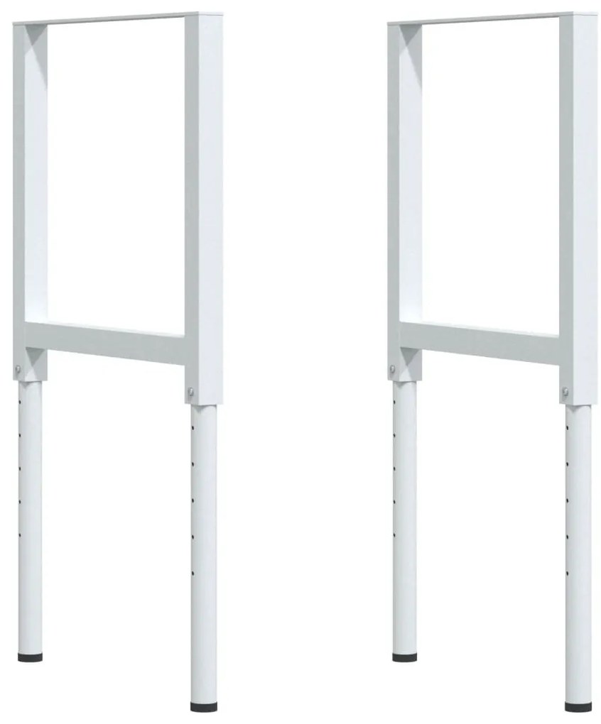 vidaXL Πάγκος Εργασίας Ορθογώνιος 100x60x(73-99,5) εκ Μασίφ Ξύλο Δρυός