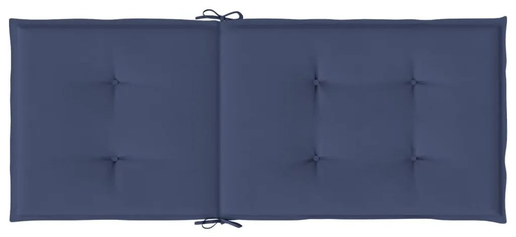 Μαξιλάρια Καρέκλας με Πλάτη 6 τεμ. Ναυτικό Μπλε Υφασμάτινο - Μπλε
