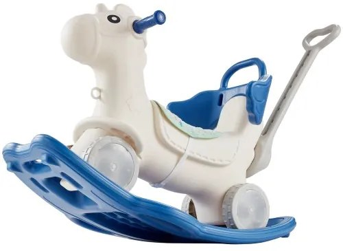 VEVOR 4 in 1 Rocking Horse for Toddlers 1-3 Years Ride on Toy with Sound Blue