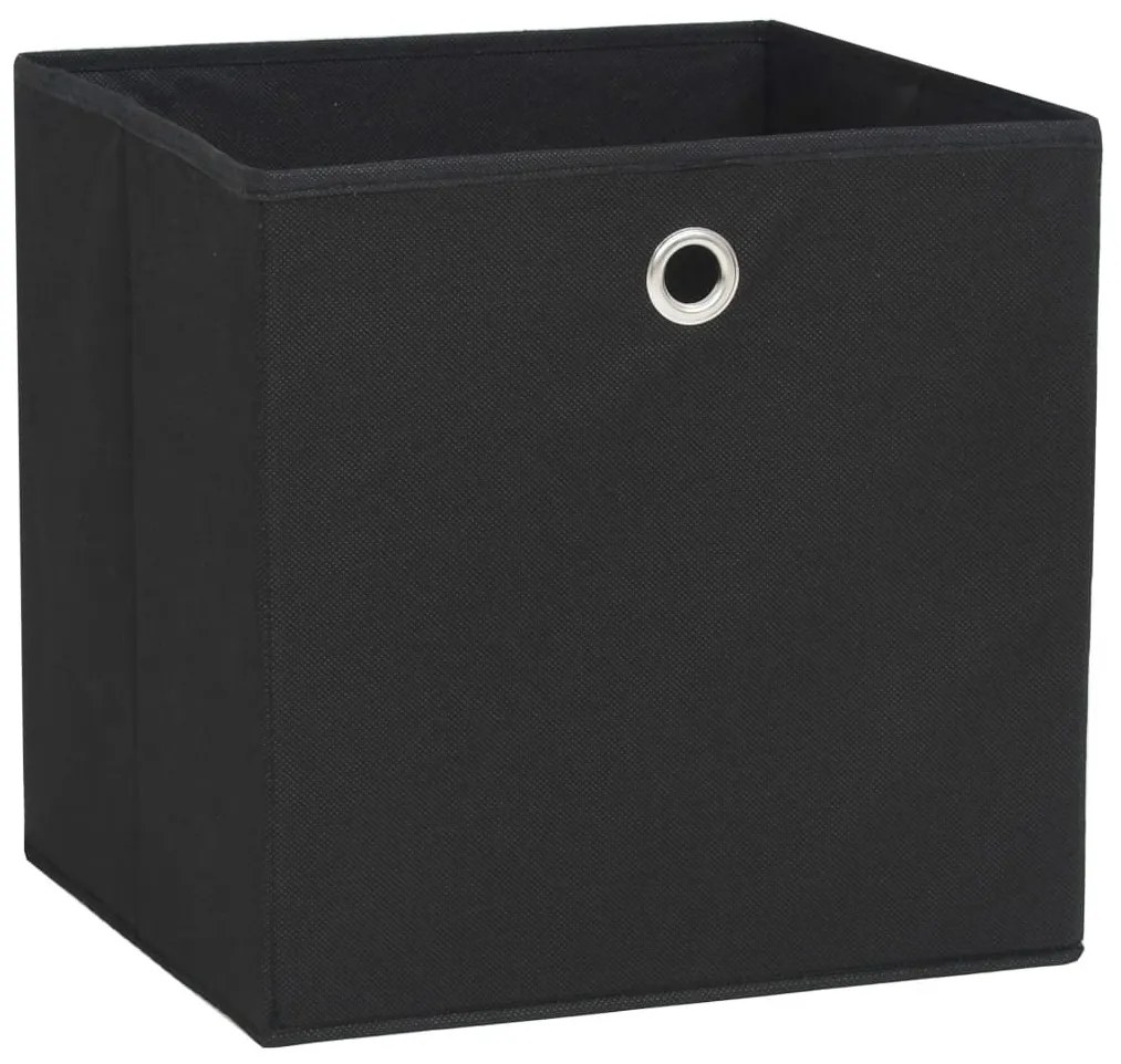 Κουτιά Αποθήκευσης 10 τεμ. Μαύρα 32x32x32 εκ. Ύφασμα Non-woven - Μαύρο