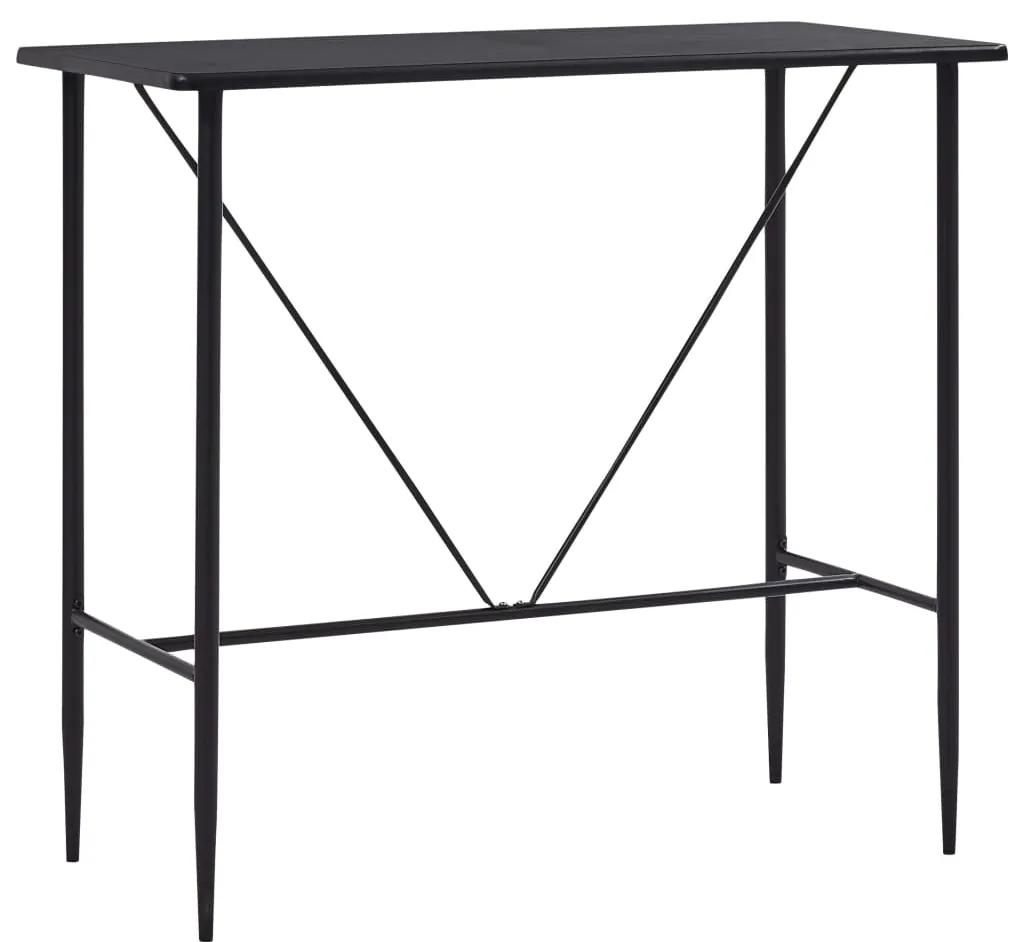 Τραπέζι Μπαρ Μαύρο 120 x 60 x 110 εκ. από MDF