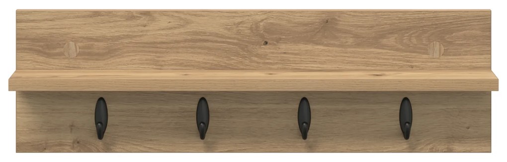 vidaXL Τοίχου Κρεμάστρα με ράφι artisan δρυς 60 x 10.5 x 18 εκ