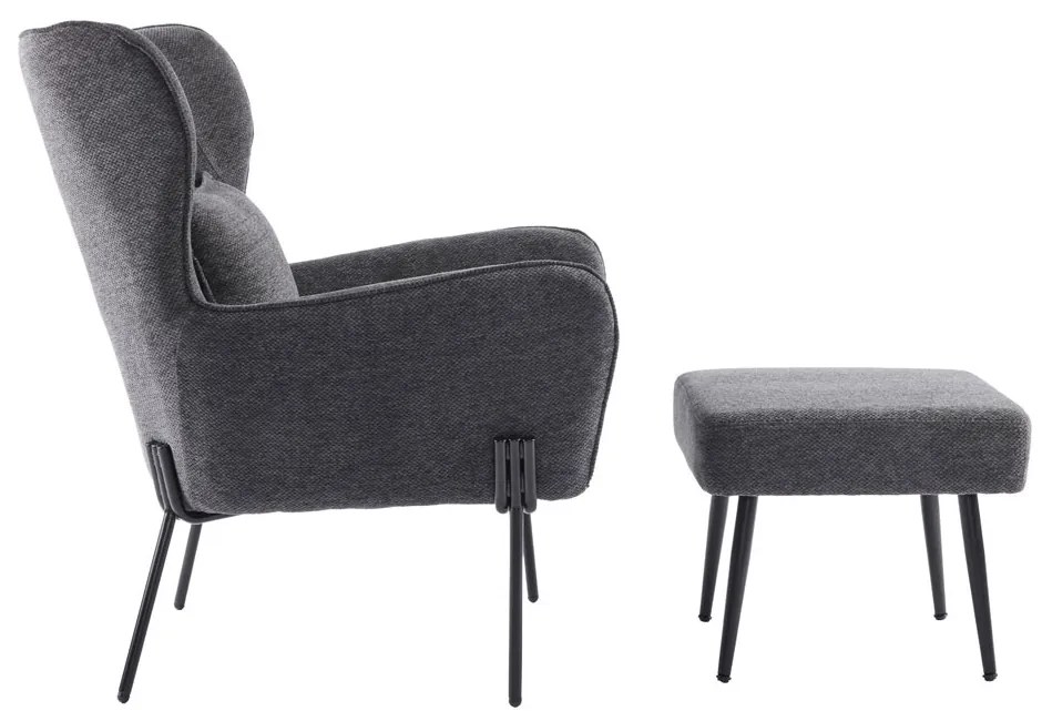 CHILLOUT ΠΟΛΥΘΡΟΝΑ ΓΚΡΙ ΣΚΟΥΡΟ 84x74x97.5 - 01-3540