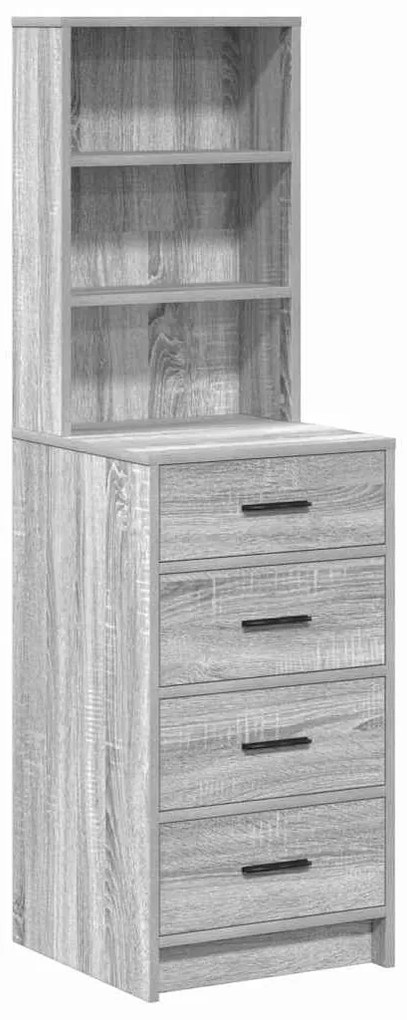 vidaXL Highboard Γκρι sonoma 40 x 41 x 135 εκ. Επεξεργασμένο ξύλο