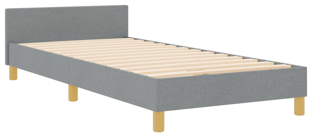 vidaXL Κρεβάτι Ανοιχτό γκρι 100x200 cm Υφασμάτινο