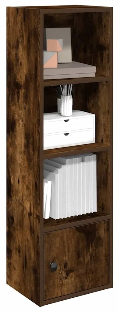 Βιβλιοθήκη Καπνιστή Δρυς 31x24x102 εκ. από Επεξεργασμένο Ξύλο