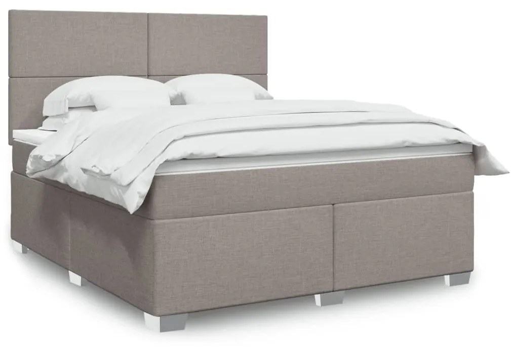 ΚΡΕΒΑΤΙ BOXSPRING ΜΕ ΣΤΡΩΜΑ TAUPE 180X200 ΕΚ. ΥΦΑΣΜΑΤΙΝΟ 3290564