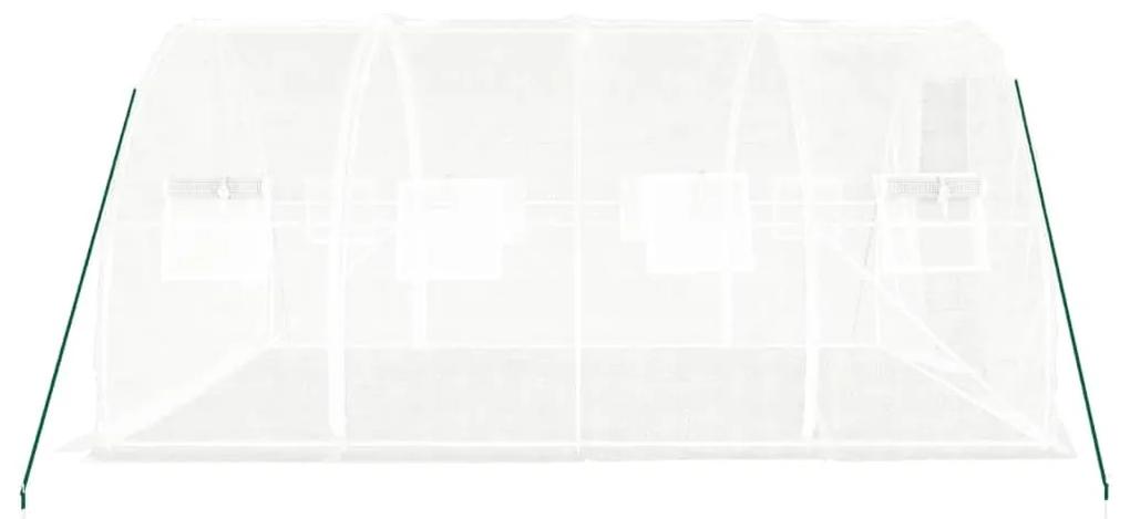 Θερμοκήπιο Λευκό 12 μ² 4 x 3 x 2 μ. με Ατσάλινο Πλαίσιο - Λευκό