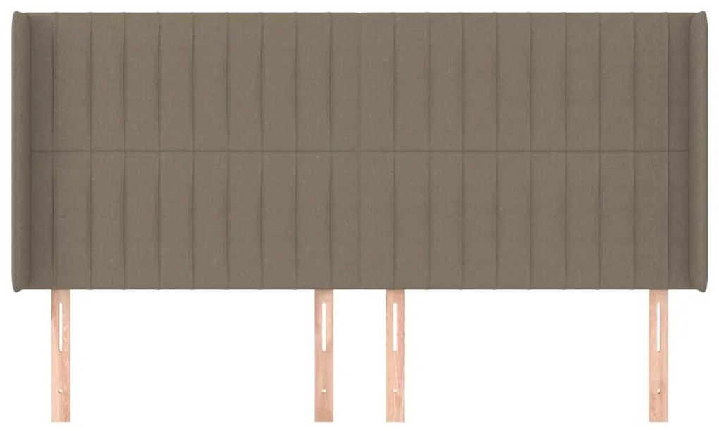 vidaXL Κεφαλάρι με Πτερύγια Taupe 183x16x118/128 εκ. Υφασμάτινο