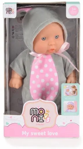 MONI TOYS ΚΟΥΚΛΑ 20 CM BUNNY GREY 6129 3800146223410
