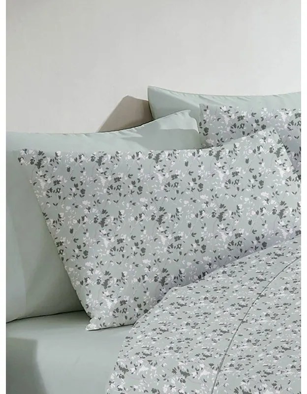 Μαξιλαροθήκη Menta Εμπριμέ 320 Aqua 50x70