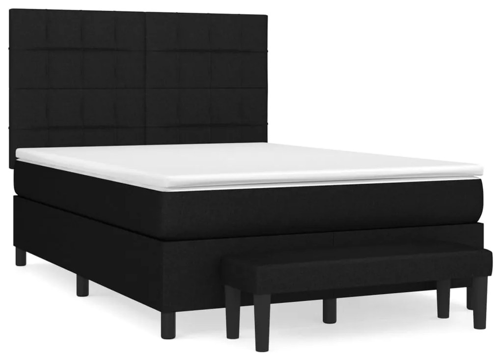 ΚΡΕΒΑΤΙ BOXSPRING ΜΕ ΣΤΡΩΜΑ ΜΑΥΡΟ 140X190 ΕΚ. ΥΦΑΣΜΑΤΙΝΟ 3136591