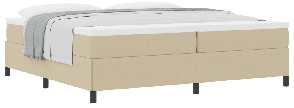 vidaXL Κρεβάτι Ανοιχτό Πράσινο Γκρι 200x200 εκ. Ύφασμα Κορντούρας