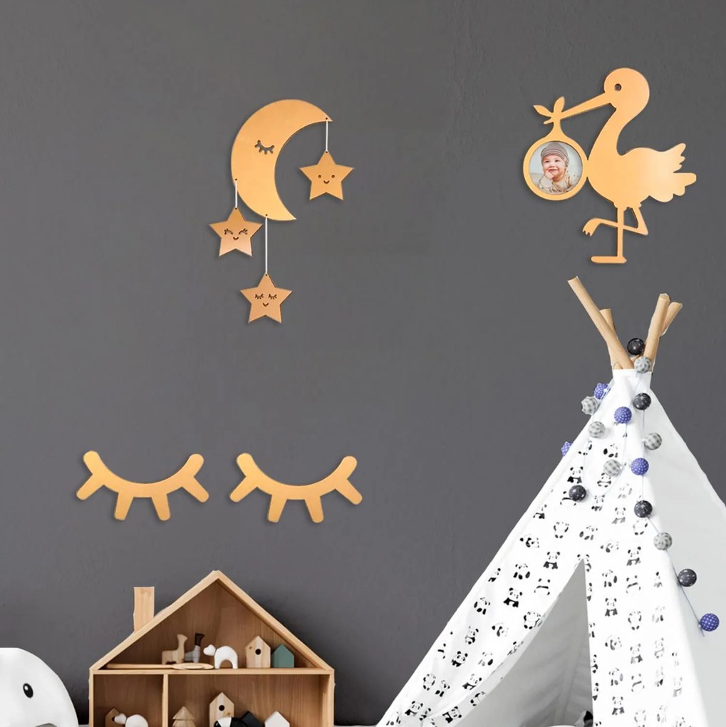 Σετ Παιδικό Διακοσμητικό Τοίχου Harsha C9207 Ξύλο 50x35 εκ.