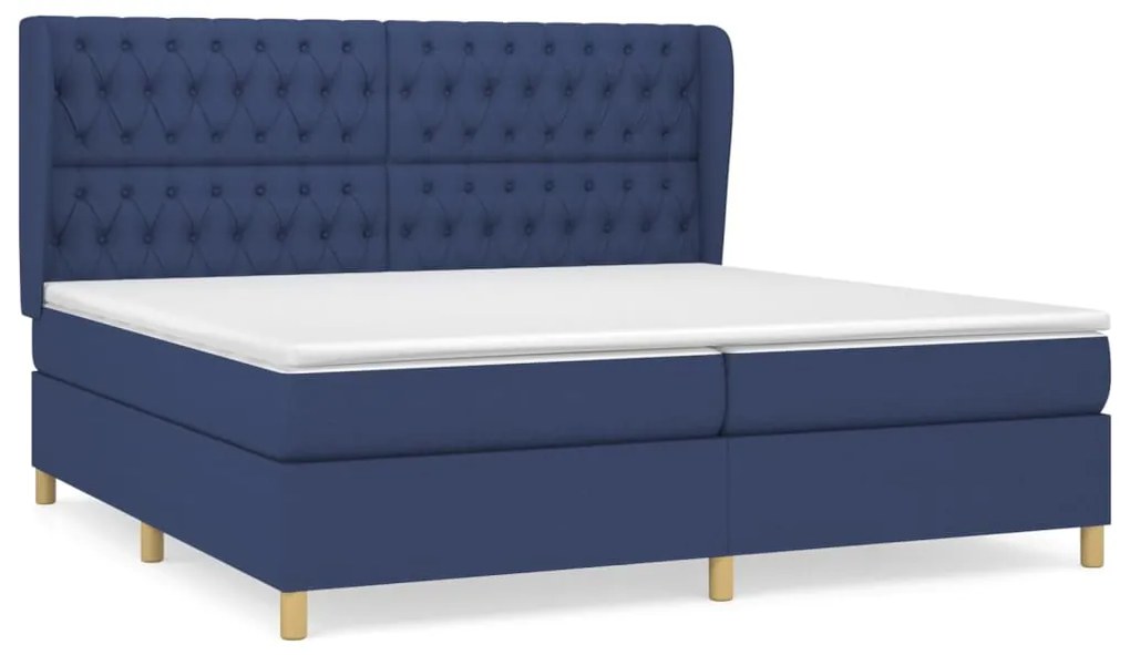 ΚΡΕΒΑΤΙ BOXSPRING ΜΕ ΣΤΡΩΜΑ ΜΠΛΕ 200X200 ΕΚ. ΥΦΑΣΜΑΤΙΝΟ 3128795