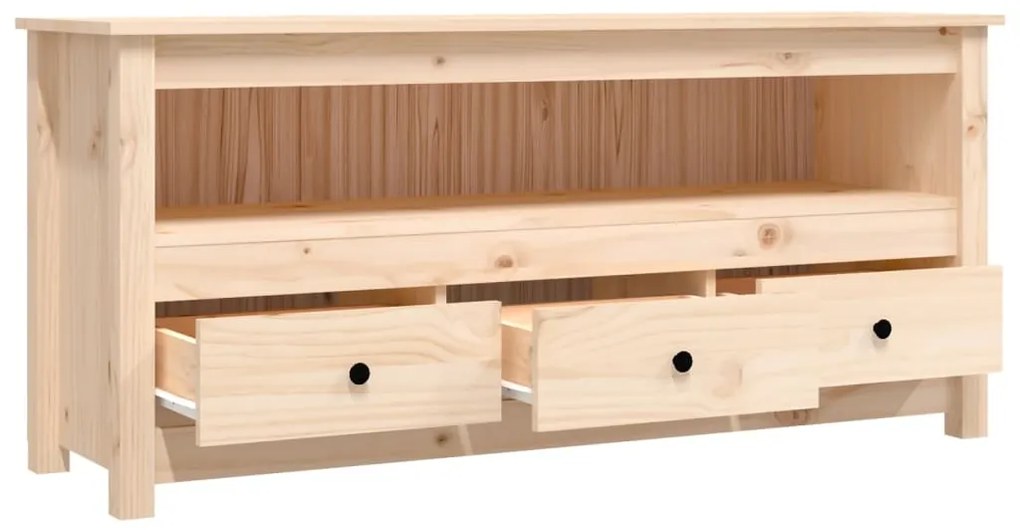 vidaXL Έπιπλο Τηλεόρασης 114 x 35 x 52 εκ. από Μασίφ Ξύλο Πεύκου