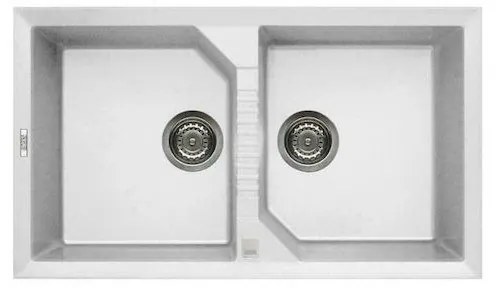 Elleci Ego 450 Ένθετος Νεροχύτης κουζίνας Bianco Titano 68 86x50cm