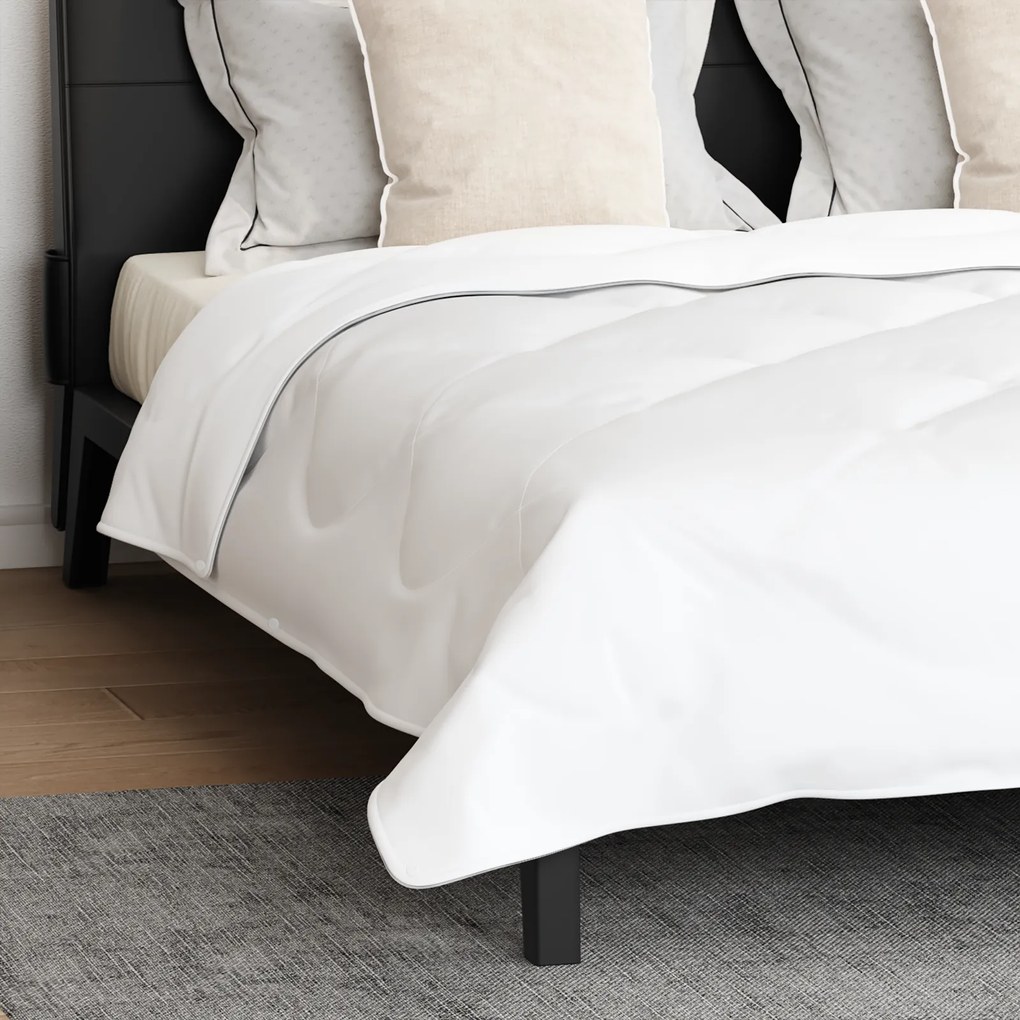 vidaXL Πάπλωμα Άλλο με μαξιλάρι 3 pcs Λευκό 240 x 220 cm Μικροΐνες