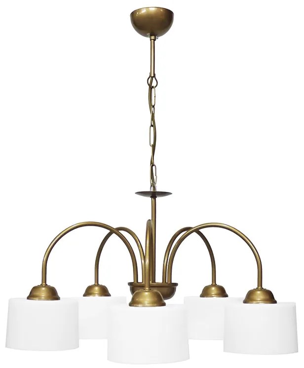 Φωτιστικό Οροφής Πολύφωτο Heronia Drum White/Gold 01-0376