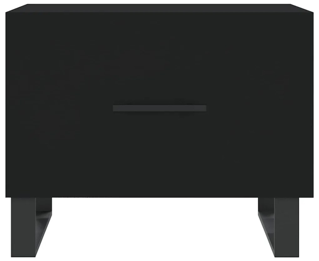 vidaXL Τραπεζάκι Σαλονιού Μαύρο 50x50x40 εκ. από Επεξεργασμένο Ξύλο