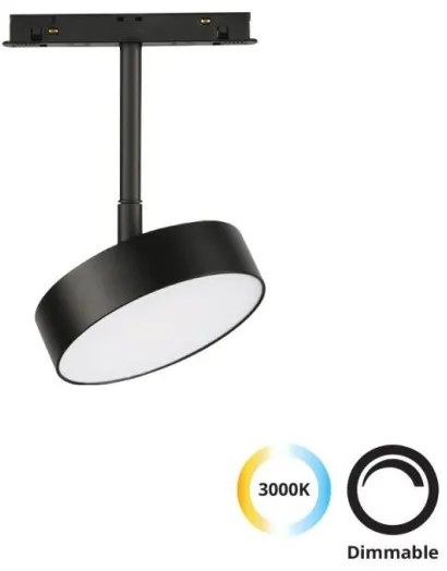 Σποτ Φωτιστικό Μαγνητικής Ράγας LED 13W 3000K Μαύρο 4286500 Magnetic Viokef-4286500-Μαύρο 4286500