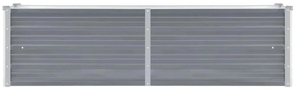 vidaXL Ζαρντινιέρα Υπερυψωμένη Γκρι 160x40x45 εκ. Γαλβανισμ. Χάλυβας