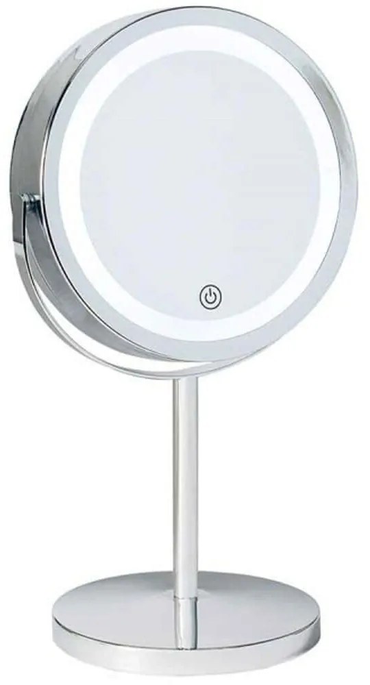 Καθρέπτης Επιτραπέζιος Με Φως Led Touch AH-BA23021 18,5x13,5x32cm Chrome Andrea House Μέταλλο