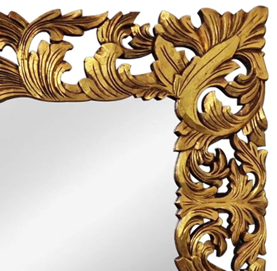 Artekko Mirroki Ξύλινος Χρυσός Σκαλιστός Καθρέπτης Τοίχου (150x100)cm - 667-4030-A - 667-4030-A
