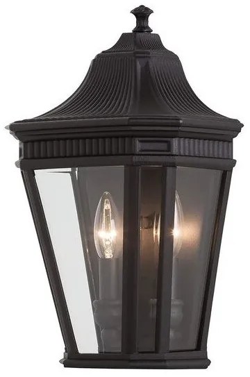 Φανάρι  Απλίκα Φωτιστικό Τοίχου 2xE14  Μαύρο  IP44  40cm  Cotswold Lane FE-COTSLN7-BK Elstead Lighting-FE-COTSLN7-BK-Μαύρο FE-COTSLN7-BK