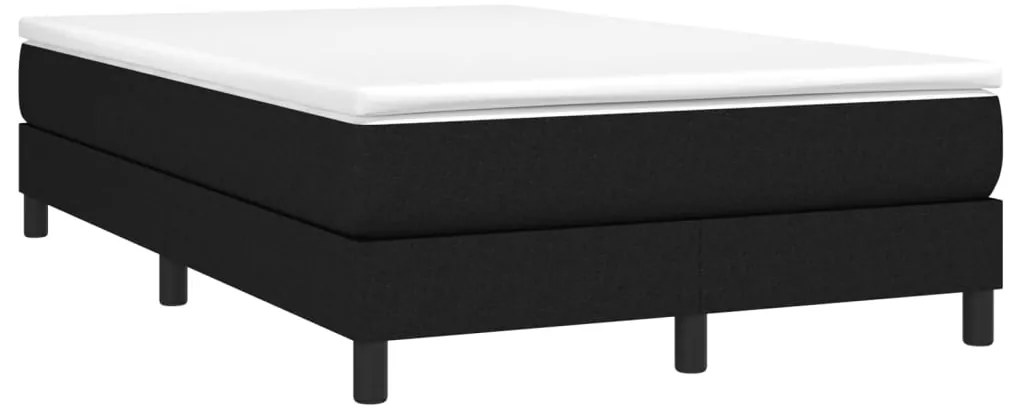 vidaXL Κρεβάτι Boxspring με Στρώμα Μαύρο 120x200 εκ. Υφασμάτινο