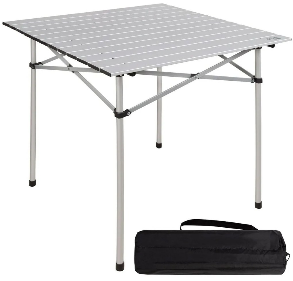 Πτυσσομενο τραπεζακι Aktive Ασημί Αλουμίνιο 70 x 70 x 70 cm (4 Μονάδες)