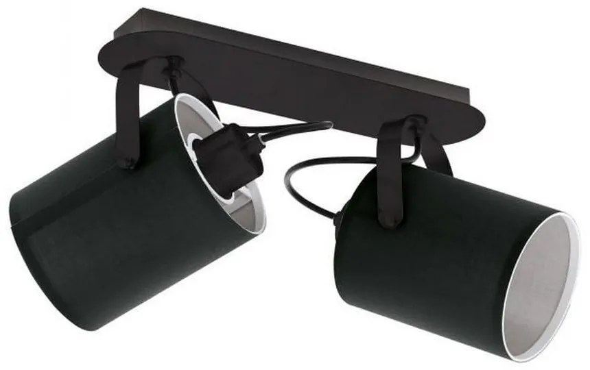 Φωτιστικό Οροφής-Σποτ Villabate 33646 Black Eglo Metal, Fabric