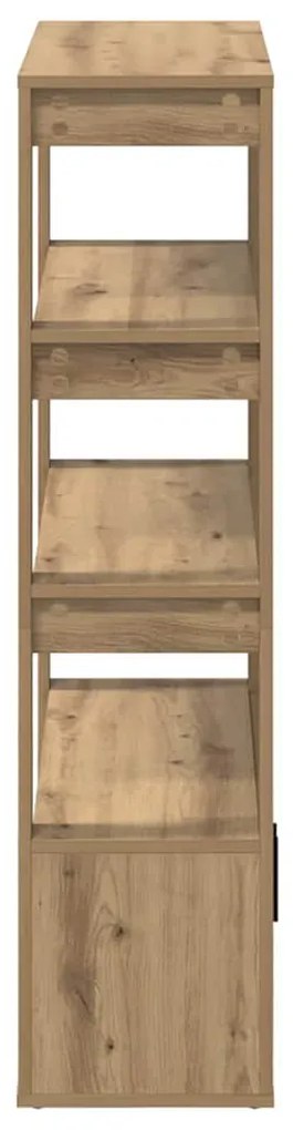 vidaXL Πλαϊνό γραφείο artisan δρυς 30 x 80 x 119.5 εκ