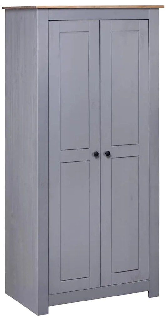 vidaXL Ντουλάπα Γκρι 80 x 50 x 171,5 εκ. από Μασίφ Ξύλο Πεύκου Panama