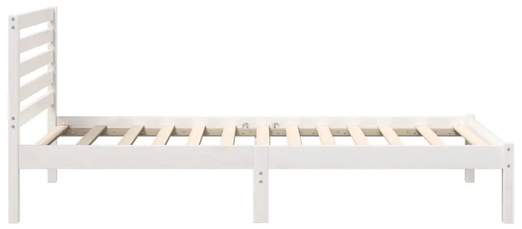 vidaXL Σκελετός Κρεβατιού Λευκό 100 x 200 cm Μασίφ ξύλο πεύκου